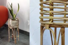 Home Decor Furniture | Cane Wood - Handmade Designer Planter Stand