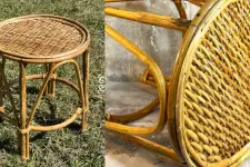 Home Decor Furniture | Cane Wood - Woven Side Table 