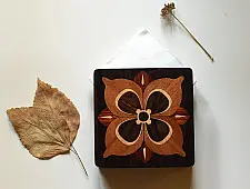 Wood & Wine - Wooden Napkin Holder - Flower