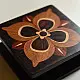 Flower inlay wooden Napkin Holder