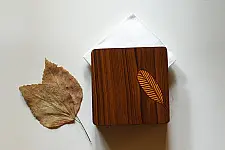 Wood & Wine - Wooden Napkin Holder | Leaf 