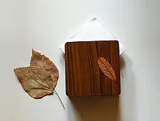Wood & Wine - Wooden Napkin Holder | Leaf 