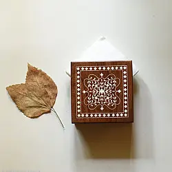 Wood & Wine - Wood Inlay Napkin Holder