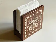 Wood & Wine - Wood Inlay Napkin Holder