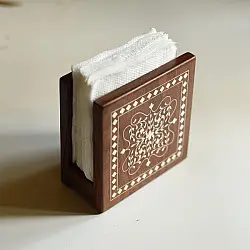 Wood & Wine - Wood Inlay Napkin Holder