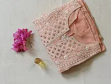 Chikankari Semi Stitched Kurti With Dupatta | Peach