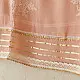 semi stitched viscose georgette kurti in delicate peach color featuring fine hand embroidered chikankari lattice yoke and all over floral motifs paired with a mukaish and lace detailed dupatta