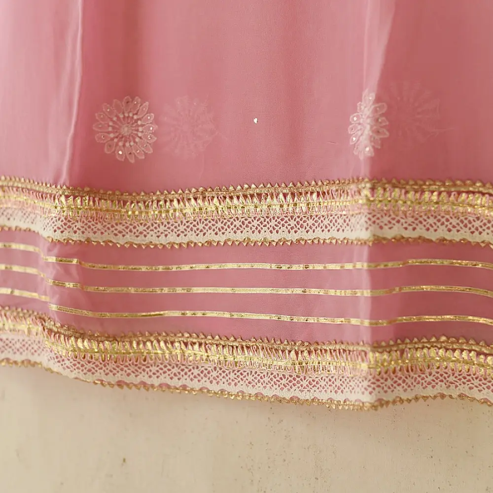 Buy Handcrafted Chikankari Semi Stitched Kurtas ~ Georgette