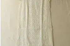 Chikankari & Mukaish | Semi Stitched Kurta & Dupatta ~ Ivory Grace