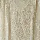 handcrafted lucknowi chikankari and mukaish work unstitched off white cotton kurta length with intricate shadow work embroidery and metallic kamdani embellishments and dupatta