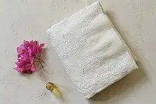 Chikankari Kurta Fabric With Dupatta | Ivory Poetry