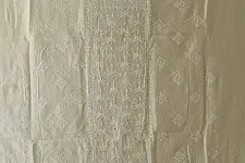 Handwork Chikankari Kurta Fabric With Dupatta | The White Edit