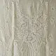 unstitched pure silk chanderi kurti fabric in luminous pearl white featuring hand embroidered chikankari resham work and delicate mukaish highlights   