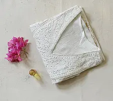 Chikankari with Mukaish work | Semi Stitched Kurti & Dupatta | Ethereal Ivory