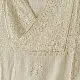 semi stitched viscose slub kurti with elegant embroidery panel design and dupatta with mukaish highlights in ethereal ivory color