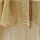 semi stitched pure silk tissue chikankari kurti fabric with dupatta in metallic light gold with hand embroidered resham work and mukaish highlights