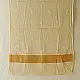 semi stitched pure silk tissue chikankari kurti fabric with dupatta in metallic light gold with hand embroidered resham work and mukaish highlights