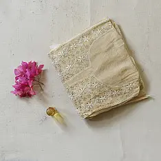 Chikankari Semi Stitched Kurti & Dupatta | Beige
