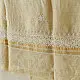 unstitched pure silk moonga chikankari kurti fabric with dupatta in light golden beige with hand embroidered resham work and mukaish highlights
