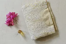 Chikankari Kurta Fabric With Dupatta | Monga Silk