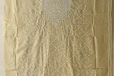 Chikankari Kurta Fabric With Dupatta | Monga Silk