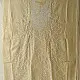unstitched pure silk moonga chikankari kurti fabric with dupatta in light golden beige with hand embroidered resham work and mukaish highlights