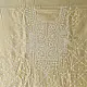 unstitched pure silk moonga chikankari kurti fabric with dupatta in light golden beige with hand embroidered resham work and mukaish highlights
