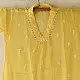 Buy Handcrafted Chikankari Semi Stitched Kurtas ~ Kota Light Yellow