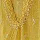 Buy Handcrafted Chikankari Semi Stitched Kurtas ~ Kota Light Yellow