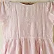 semi stitched pure silk chanderi anarkali with mukaish work and dupatta in delicate blush pink gulab jal color featuring all over chikankari buti embroidery