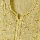 semi stitched pure silk chanderi kurti in bright vasanti yellow with all over chikankari buti embroidery paired with a rich brocade dupatta