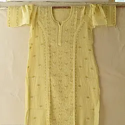 Chikankari Semi Stitched Kurti & Dupatta | Vasanti
