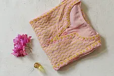 Handcrafted Chikankari Semi Stitched Kurtas ~ Light Pink Georgette