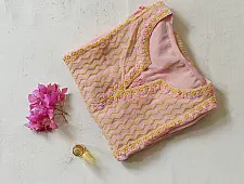 Handcrafted Chikankari Semi Stitched Kurtas ~ Light Pink Georgette