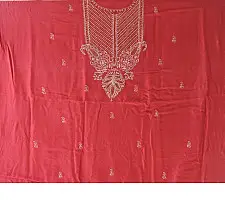 Handcrafted Embroidered With Mukaish Work ~ Silk Rani Pink Dress Material