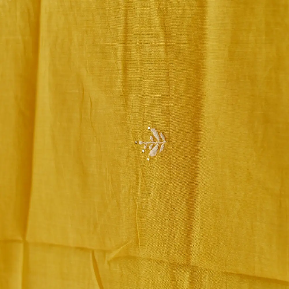 Buy Handcrafted Embroidered With Mukaish Work ~ Silk Dress Material