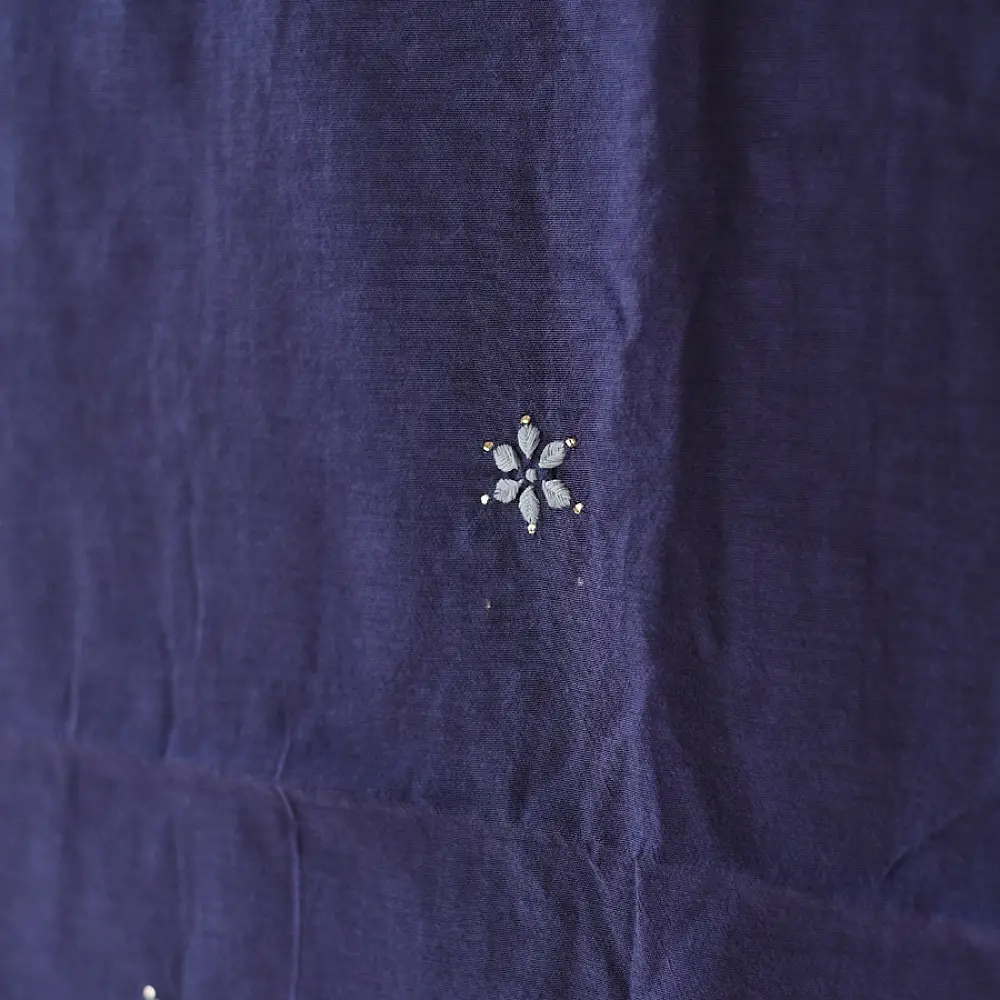 Buy Handcrafted Embroidered With Mukaish Work ~ Silk Dress Material