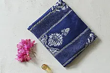 Handcrafted Chikankari Embroidered & Mukaish Work ~ Silk Blue Dress Material