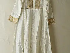 Chikankari Semi Stitched Kurti | Golden Grace