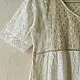 semi stitched pure silk chanderi kurti in off white with intricate hand embroidered resham chikankari and metallic brocade bodice details