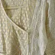 semi stitched pure silk chanderi kurti in off white with intricate hand embroidered resham chikankari and metallic brocade bodice details