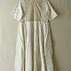 semi stitched pure silk chanderi kurti in off white with intricate hand embroidered resham chikankari and metallic brocade bodice details