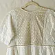 semi stitched pure silk chanderi kurti in off white with intricate hand embroidered resham chikankari and metallic brocade bodice details