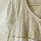 semi stitched pure silk chanderi kurti in off white with intricate hand embroidered resham chikankari and metallic brocade bodice details