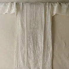 Hand Embroidered Semi Stitched Kurta Set | Chikankari & Mukaish work