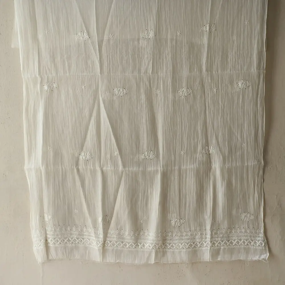  royal design chikankari kurta with badla work