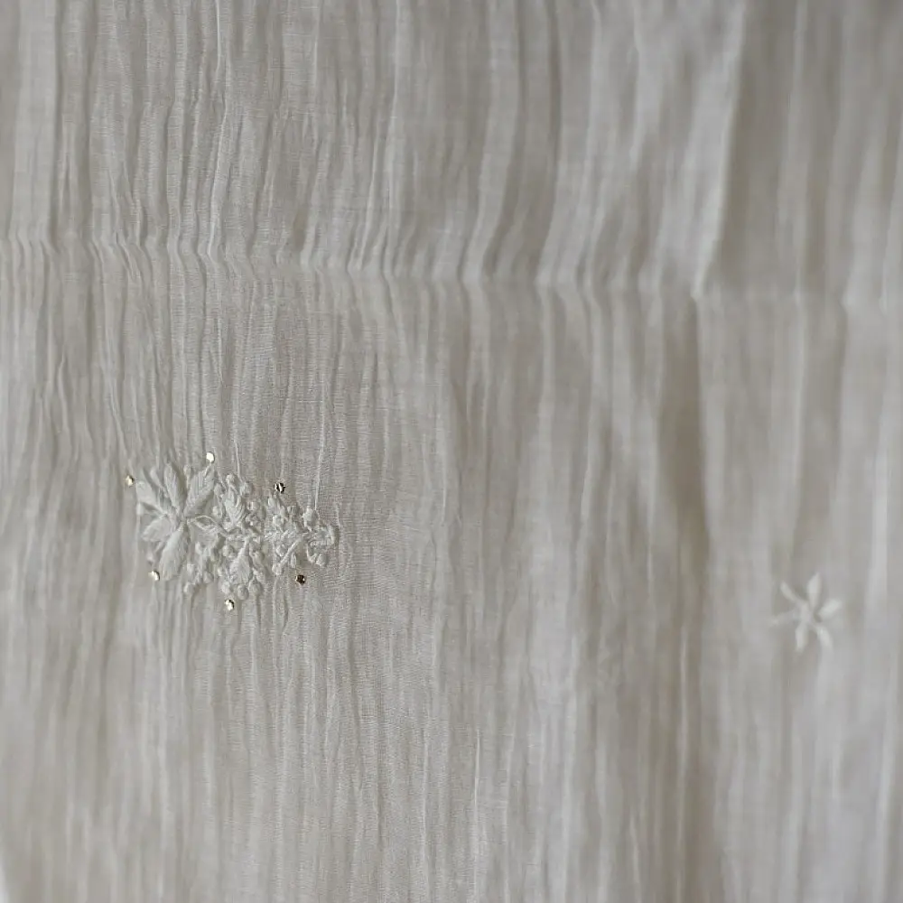  royal design chikankari kurta with badla work