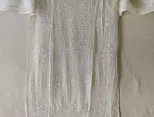 Hand Embroidered Chikankari & Mukaish work Kurta Set | Semi Stitched 
