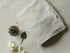 Hand Embroidered Chikankari & Mukaish work Kurta Set | Semi Stitched 