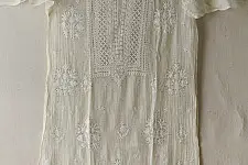 Hand Embroidered Chikankari & Badla Kurta & Dupatta | Elegant . Festive